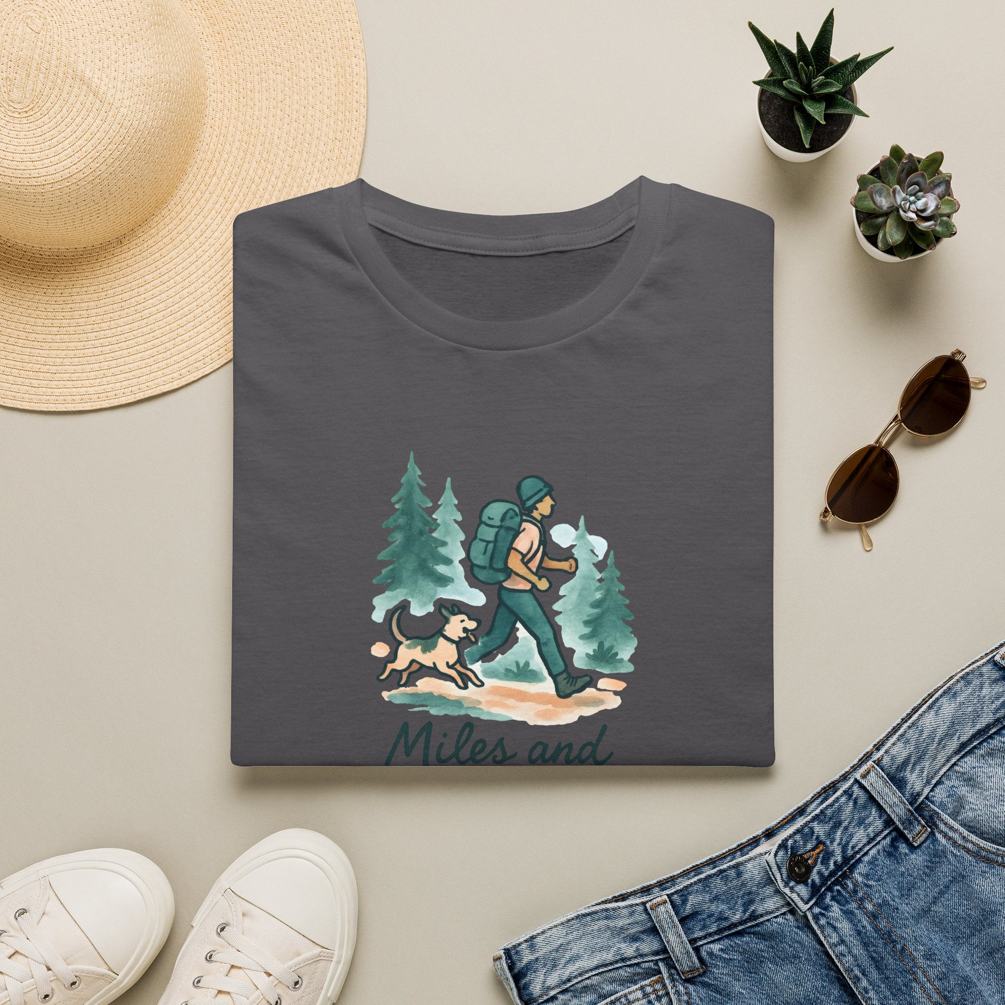 Hiker and Dog Trek T-Shirt